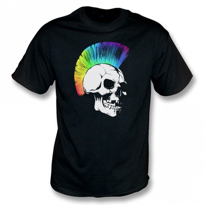Rainbow Mohican Skull T-Shirt